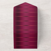 Invitation Tout En Un Mariage du ruban rouge de Bourgogne (Dehors)