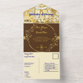 Invitation Tout En Un Mariage Elegance Earthy Colors (À l'intérieur)