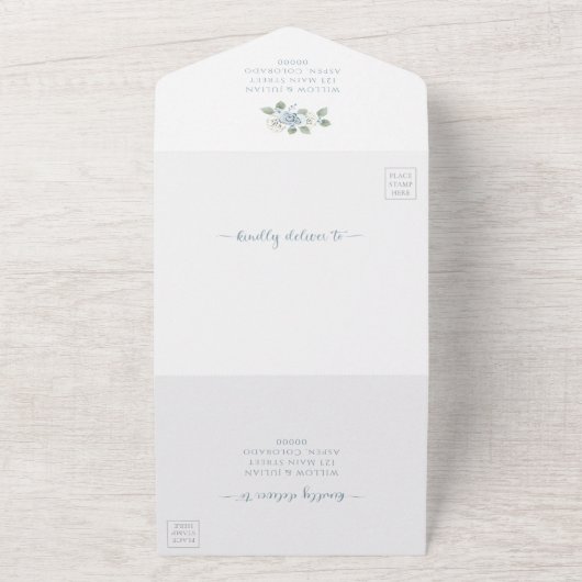 Invitation Tout En Un Mariage élégant (Dehors)