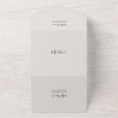 Invitation Tout En Un Mariage élégant Beige Beige neutre intemporel (Dehors)