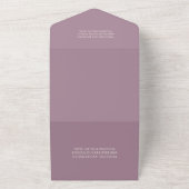 Invitation Tout En Un Mariage Élégant Classique Typographie Violet Pouss (Dehors)