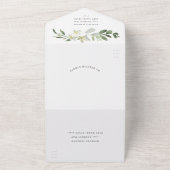 Invitation Tout En Un Mariage Élégant de Verdure (Dehors)