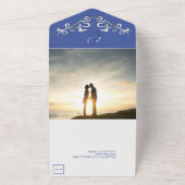 Invitation Tout En Un Mariage élégant et moderne Sliver (Dehors)