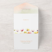 Invitation Tout En Un Mariage élégant fleur sauvage (Dehors)