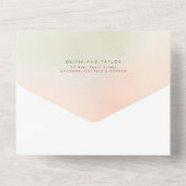 Invitation Tout En Un Mariage élégant fleur sauvage (Verso)