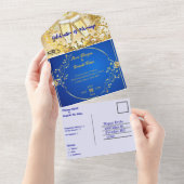 Invitation Tout En Un Mariage élégant mais simple (Déchirure)