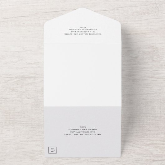 Invitation Tout En Un Mariage élégant minimal photo classique (Dehors)