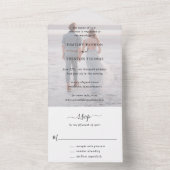 Invitation Tout En Un Mariage élégant minimal photo classique (À l'intérieur)