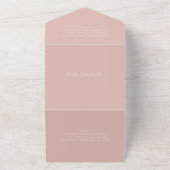 Invitation Tout En Un Mariage élégant rose Celine (Dehors)