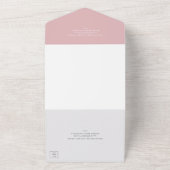 Invitation Tout En Un Mariage élégant, simple et Dusty Rose rose (Dehors)