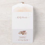 Invitation Tout En Un Mariage élégant Tons rose tombent Rustique (Dehors)