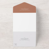 Invitation Tout En Un Mariage élégant traditionnel en terre cuite (Dehors)