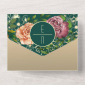 Invitation Tout En Un Mariage Emerald Green Photos (Verso)