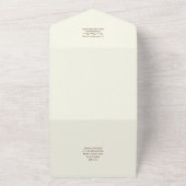 Invitation Tout En Un Mariage en créme tout compris RSVP (Dehors)