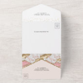 Invitation Tout En Un Mariage en marbre d'Agate de Parties scintillant e (Dehors)