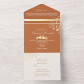 Invitation Tout En Un Mariage en terre cuite moderne tout en une invitat (À l'intérieur)