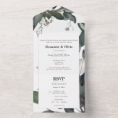 Invitation Tout En Un Mariage Eucalyptus moderne (À l'intérieur)
