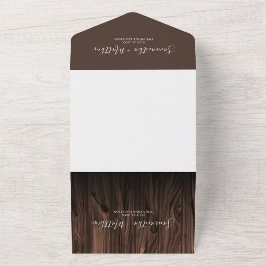 Invitation Tout En Un Mariage extérieur simple moderne Rustique (Dehors)