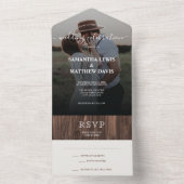 Invitation Tout En Un Mariage extérieur simple moderne Rustique (À l'intérieur)
