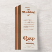 Invitation Tout En Un Mariage fantaisiste en terre cuite élégante (À l'intérieur)