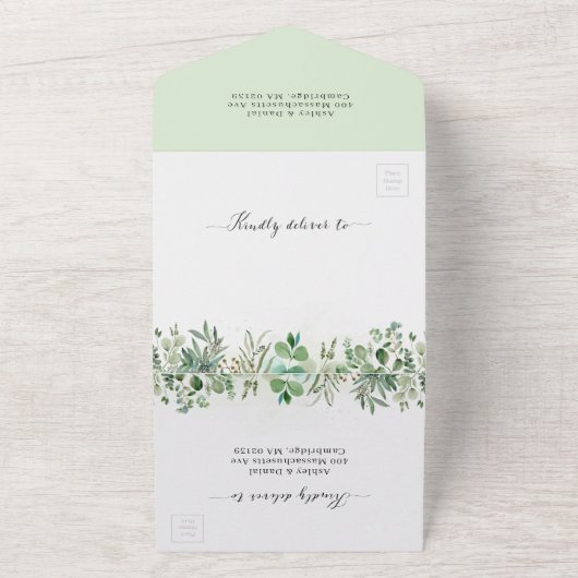 Invitation Tout En Un Mariage Feuille de l'Eucalyptus verdoyant (pas de  (Dehors)