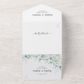 Invitation Tout En Un Mariage Feuille Eucalyptus Greenery (Dehors)