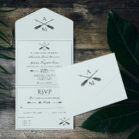 Mariage Flèches et monogrammes | Vert menthe
