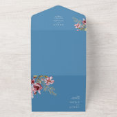 Invitation Tout En Un Mariage Fleur sauvage aquarelle (Dehors)