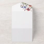 Invitation Tout En Un Mariage Fleur sauvage aquarelle (Dehors)