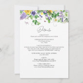 Invitation Tout en un | Mariage Fleur sauvage Boho (Dos)