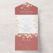 Invitation Tout En Un Mariage Fleur sauvage Boho classique (À l'intérieur)