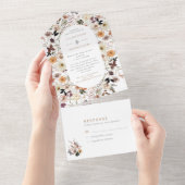 Invitation Tout En Un Mariage Fleur sauvage Boho Fall (Déchirure)