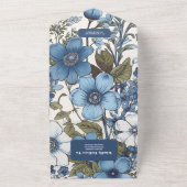 Invitation Tout En Un Mariage Fleur sauvage de périphérique bleu (Dehors)