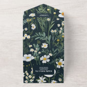 Invitation Tout En Un Mariage Fleur sauvage Elegant Boho (Dehors)