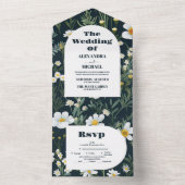 Invitation Tout En Un Mariage Fleur sauvage Elegant Boho (À l'intérieur)