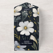 Invitation Tout En Un Mariage Fleur sauvage Elegant Boho (Dehors)