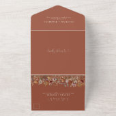 Invitation Tout En Un Mariage Fleur sauvage en terre cuite (Dehors)