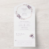 Invitation Tout En Un Mariage floral (À l'intérieur)