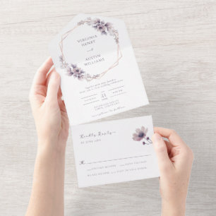 Invitation Tout En Un Mariage floral