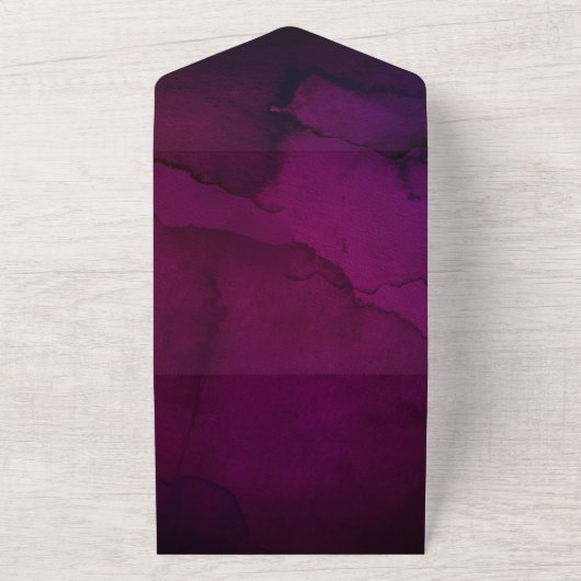 Invitation Tout En Un Mariage floral argent et Bourgogne (Dehors)