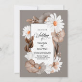 Invitation Tout en un Mariage Floral Automne (Devant)