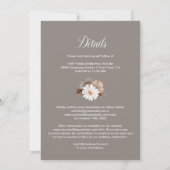 Invitation Tout en un Mariage Floral Automne (Dos)