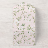 Invitation Tout En Un Mariage floral blanc rose blanc romantique (Dehors)