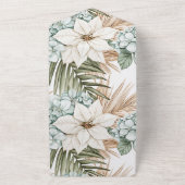 Invitation Tout En Un Mariage floral bleu tropical (Dehors)