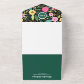 Invitation Tout En Un Mariage floral Boho moderne (Dehors)