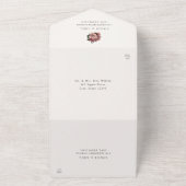 Invitation Tout En Un Mariage Floral Bourguignon d'Automne (Dehors)