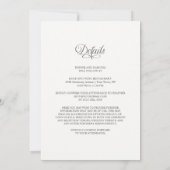 Invitation Tout en un Mariage floral de Bourgogne et blanc (Dos)