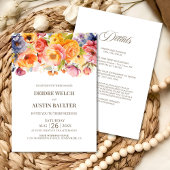 Invitation Tout en un Mariage floral de printemps dynamique