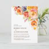 Invitation Tout en un Mariage Floral de printemps moderne (Debout devant)