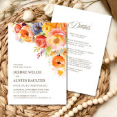 Invitation Tout en un Mariage Floral de printemps moderne